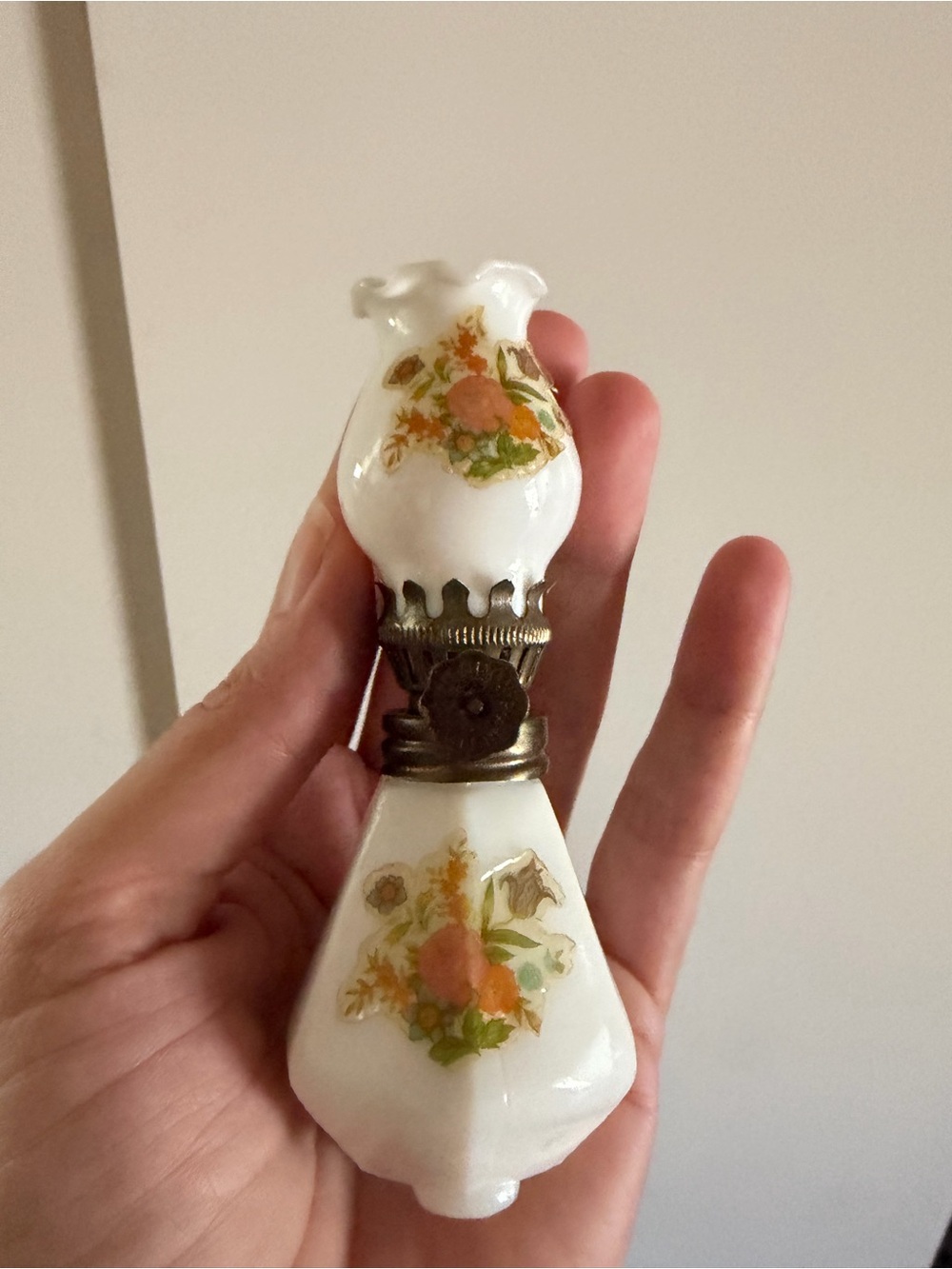 Vintage Hong Kong miniature oil/kerosene lamp